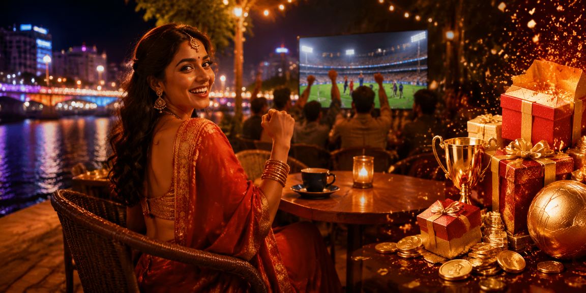 Evening IPL cricket match with cheering fans
